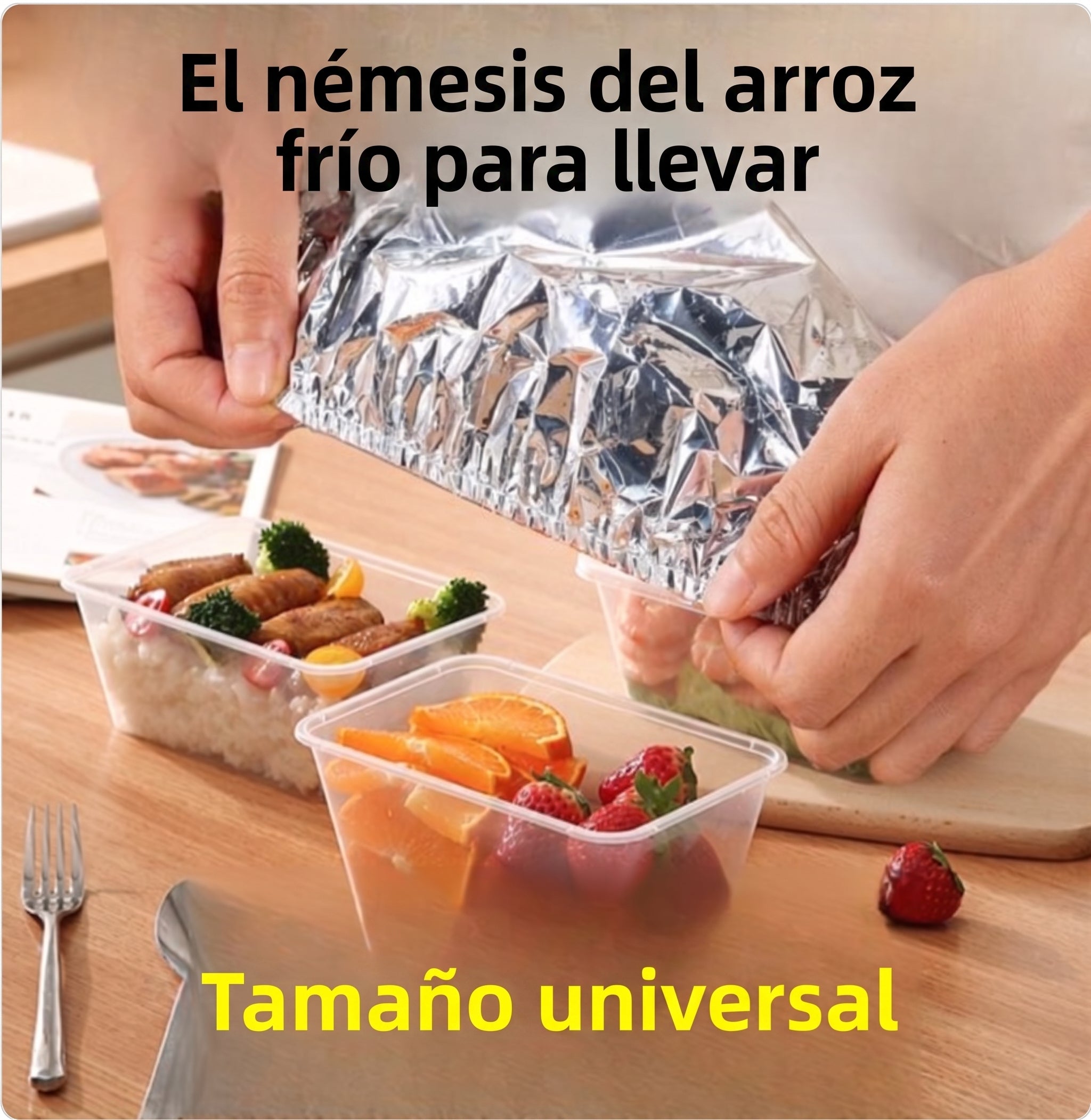 Funda térmica desechable de papel aluminio para alimentos