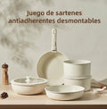 Juego de ollas con mango desmontable
